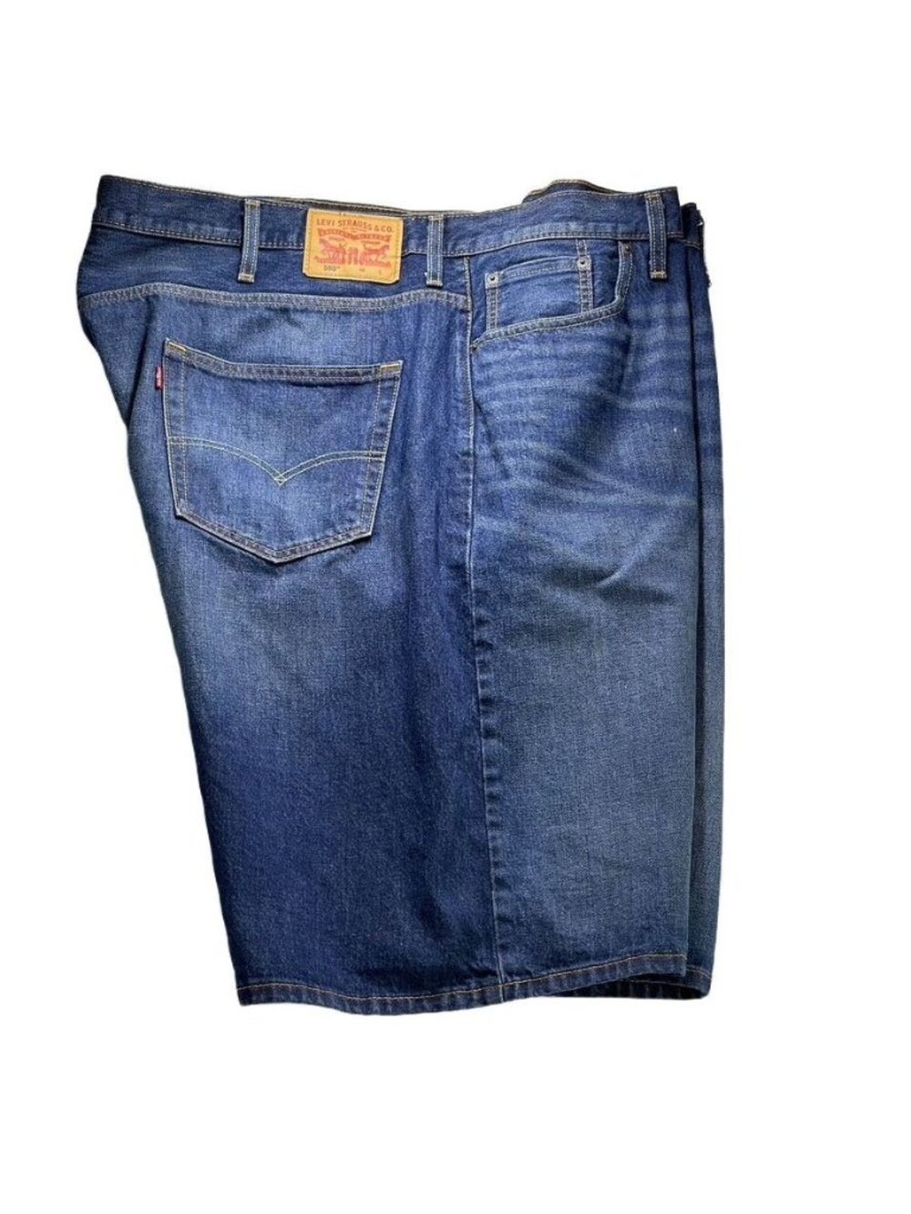 Levis 569 Loose Fit Blue Denim Jean Shorts 52 in Waist Casual Mens Wear